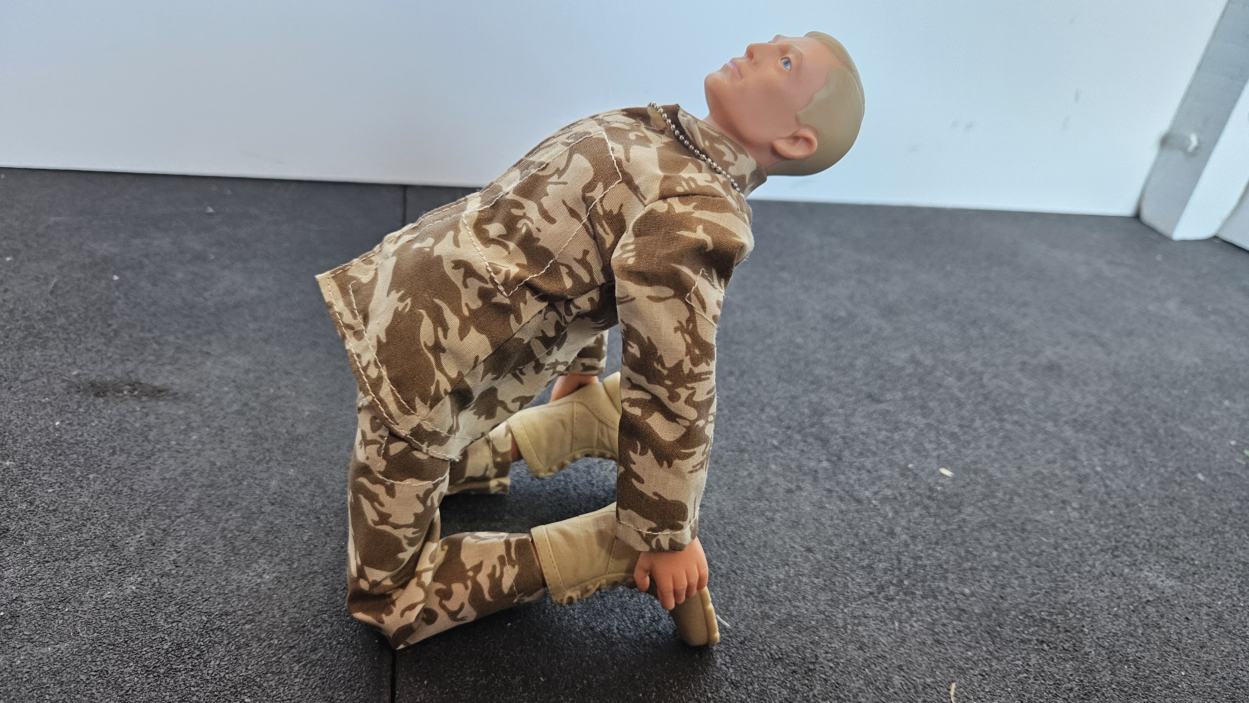 Action Man doing Camel Pose